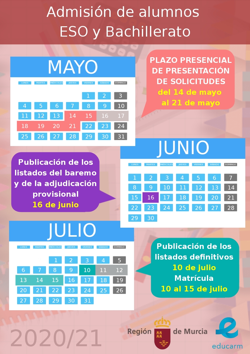 reanudación_admisión_alumnos_ESO_Bachillerato_2020-2021_calendario_COVID19
